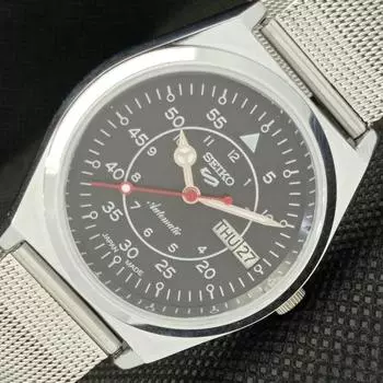 ВОССТАНОВЛЕННЫЕ ВИНТАЖНЫЕ SEIKO 5 АВТОМАТИЧЕСКИЕ 6309A ЯПОНИЯ МУЖСКИЕ ЧЕРНЫЕ ЧАСЫ a175401-2 Blueseikoa175401