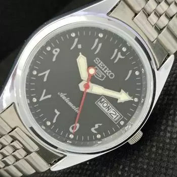 ВОССТАНОВЛЕННЫЕ ВИНТАЖНЫЕ SEIKO 5 АВТОМАТИЧЕСКИЕ 6309A ЯПОНИЯ МУЖСКИЕ АРАБСКИЕ ЧАСЫ a318710-2 Seiko-a318710