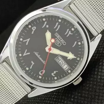 ВОССТАНОВЛЕННЫЕ ВИНТАЖНЫЕ SEIKO 5 АВТОМАТИЧЕСКИЕ 6309A ЯПОНИЯ МУЖСКИЕ АРАБСКИЕ ЧАСЫ a318703-9 Seiko-a318703-1