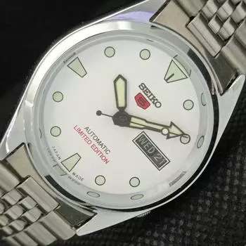 ВОССТАНОВЛЕННЫЕ ВИНТАЖНЫЕ SEIKO 5 АВТОМАТИЧЕСКИЕ 6319A ЯПОНИЯ МУЖСКИЕ D/D БЕЛЫЕ ЧАСЫ a318651-9 Seiko-a318651-1