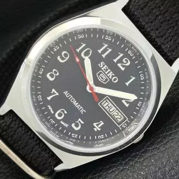 ВОССТАНОВЛЕННЫЕ ВИНТАЖНЫЕ SEIKO 5 АВТОМАТИЧЕСКИЕ 6319A ЯПОНИЯ МУЖСКИЕ ЧАСЫ С СИНИМ ЦИФЕРБЛАТОМ a435113-2 R122-a435113