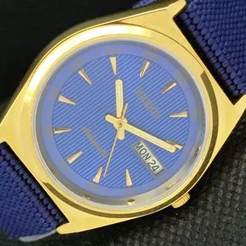 ВОССТАНОВЛЕННЫЕ ВИНТАЖНЫЕ SEIKO AUTO 6309A ЯПОНИЯ МУЖСКИЕ D/D СИНИЕ ЧАСЫ 595a-a312297-2 SKU595a-a312297