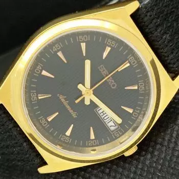 ВОССТАНОВЛЕННЫЕ ВИНТАЖНЫЕ SEIKO AUTO 6309A ЯПОНИЯ МУЖСКИЕ ЧАСЫ D/D ЧЕРНЫЕ 595a-a312283-2 SKU595a-a312283