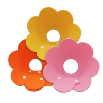 Восстановительный воротник для кошек, застежка на кнопках, предотвращает вылизывание, форма подсолнуха, милый фетровый кошачий елизаветинский воротник S(for 2-4kg)