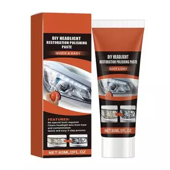 Восстановление фар 2 жидких унции Очистители линз фар Очистители фар Универсальная полировальная паста Жидкость для ремонта автомобильных фар Использование CHINA