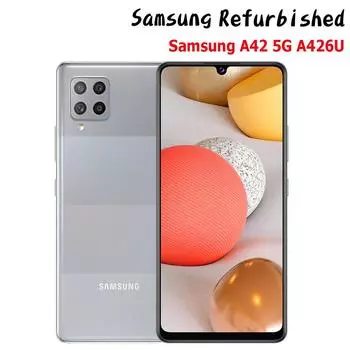 Восстановленные мобильные телефоны Samsung Android-смартфон Samsung Galaxy A42 5G A426U 4 + 128 ГБ сотовый телефон