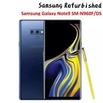 Восстановленные смартфоны Samsung Galaxy Note9 SM-N960F/DS 6 ГБ ОЗУ 128 ГБ ПЗУ 6,4-дюймовый разблокированный мобильный телефон Android с двумя SIM-картами