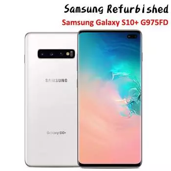 Восстановленные смартфоны Samsung Galaxy S10 + Plus G975FD 8 ГБ ОЗУ 128 ГБ ПЗУ 6,4-дюймовый разблокированный мобильный телефон Android с двумя SIM-картами