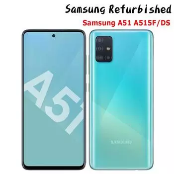 Восстановленный Android-смартфон Samsung A51 A515F/DS, мобильные телефоны с двумя SIM-картами, 4 ГБ + 128 ГБ, 4000 мАч, NFC, сотовый телефон с экраном 6,5 дюйма, FHD+
