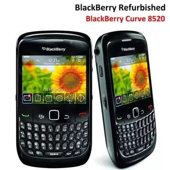 Восстановленный четырехдиапазонный сотовый телефон BlackBerry Curve 8520 с разблокировкой и камерой 2 МП Bluetooth и Wi-Fi