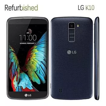 Восстановленный LG K10 (2016) Разблокированная 16 ГБ 1 ГБ ОЗУ, 4G LTE, восьмиъядерная задняя камера, 13 МП, 5,3 дюйма, мобильный телефон