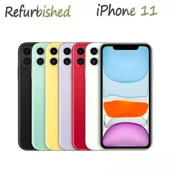 Восстановленный мобильный телефон Apple, оригинальный Apple iPhone 11, 4 ГБ ОЗУ, 64 ГБ/128 ГБ/256 ГБ ПЗУ 64GB simple set чёрный