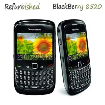 Восстановленный мобильный телефон Blackberry Curve 8520 2MP GSM 850/900/1800/1900 simple set чёрный