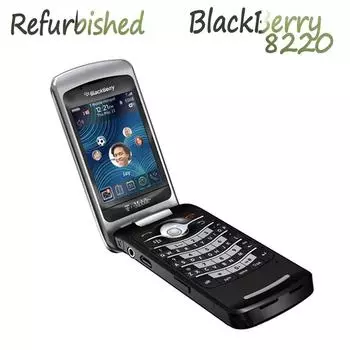 Восстановленный мобильный телефон Blackberry Pearl Flip 8220 2MP simple set чёрный