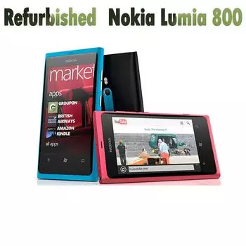 Восстановленный мобильный телефон Nokia Lumia 800 3G WIFI GPS 8MP камера