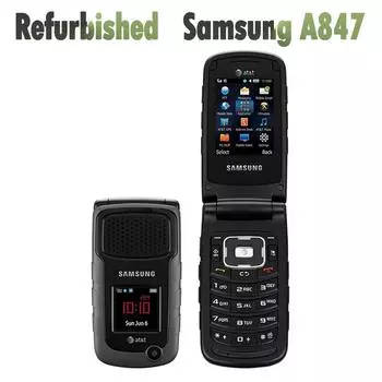 Восстановленный мобильный телефон Samsung A847 Rugby II 2G 3G 1300 мАч, только английский, испанский, французский Simple Set чёрный