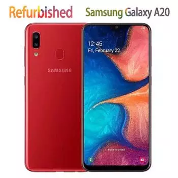 Восстановленный мобильный телефон Samsung Galaxy A20 A205U с одной SIM-картой / A205F с двумя SIM-картами, 3 ГБ ОЗУ, 32 ГБ ПЗУ A205U Simple Set чёрный