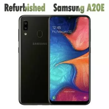 Восстановленный мобильный телефон Samsung Galaxy A20e A202F с двумя SIM-картами, Android 13.0MP, 5,8 дюйма, 32 ГБ, 3 ГБ ОЗУ Simple Set чёрный