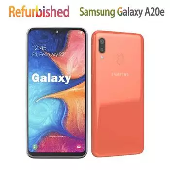 Восстановленный мобильный телефон Samsung Galaxy A20e A202F с двумя SIM-картами, Android 13.0MP, 5,8 дюйма, 32 ГБ, 3 ГБ ОЗУ Simple Set чёрный