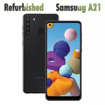 Восстановленный мобильный телефон Samsung Galaxy A21 A215U 32 ГБ 3 ГБ ОЗУ Simple Set чёрный