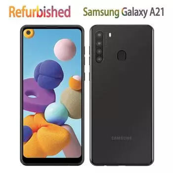 Восстановленный мобильный телефон Samsung Galaxy A21 A215U 32 ГБ 3 ГБ ОЗУ Simple Set чёрный
