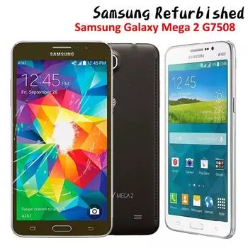 Восстановленный мобильный телефон Samsung Galaxy Mega 2 SM-G7508 на базе Android, 16 ГБ ПЗУ, 1,5 ГБ ОЗУ, сенсорный экран
