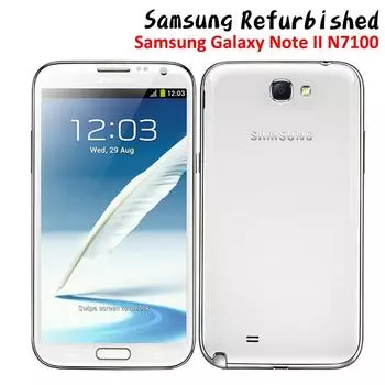 Восстановленный мобильный телефон Samsung Galaxy Note II N7100, смартфон Note 2, 5,5 дюйма, 2 ГБ ОЗУ, 16 ГБ ПЗУ, телефон на базе Android, черный, белый цвет