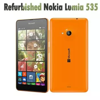 Восстановленный Nokia Lumia 535, оригинальный четырехъядерный мобильный телефон с двумя SIM-картами/одной SIM-картой, разблокированный мобильный телефон с окном