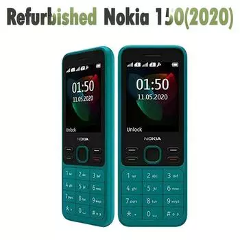 Восстановленный Nokia Оригинальный Nokia 150(2020) Мобильный телефон с двумя SIM-картами SimpLe Set чёрный