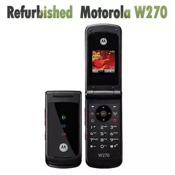 Восстановленный оригинальный мобильный телефон Motorola W270 раскладушка MP3 1,6 дюйма с разблокировкой