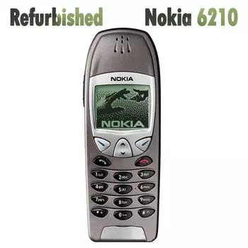 Восстановленный оригинальный мобильный телефон Nokia 6210 GSM 900/1800 Simple Set чёрный