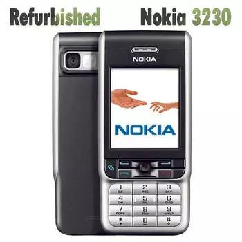 Восстановленный оригинальный мобильный телефон Nokia 3230 Simple Set чёрный