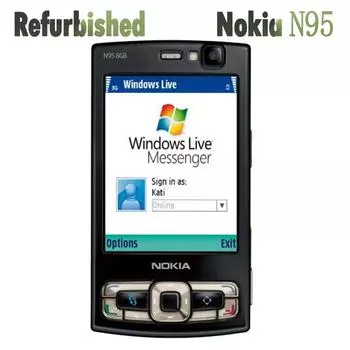 Восстановленный оригинальный мобильный телефон Nokia N95 8 ГБ 3G Wi-Fi слайд