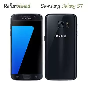 Восстановленный оригинальный мобильный телефон Samsung Galaxy S7 G930F 5,1 дюйма, 4 ГБ ОЗУ, 32 ГБ ПЗУ, отпечаток пальца simple set чёрный