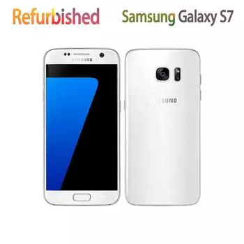 Восстановленный оригинальный мобильный телефон Samsung Galaxy S7 G930F 5,1 дюйма, 4 ГБ ОЗУ, 32 ГБ ПЗУ, отпечаток пальца simple set чёрный