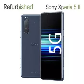 Восстановленный оригинальный мобильный телефон Sony Xperia 5 II 5G с двумя SIM-картами 8 ГБ + 128 ГБ