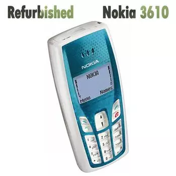 Восстановленный оригинальный разблокированный мобильный телефон Nokia 3610 2G GMS 1 battery 1 charger белый