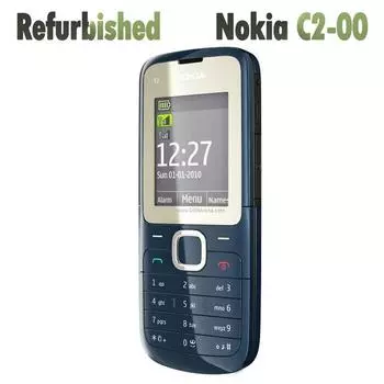 Восстановленный оригинальный разблокированный мобильный телефон Nokia C2-00 Simple set чёрный