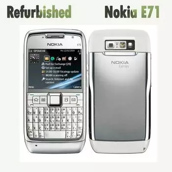 Восстановленный оригинальный разблокированный мобильный телефон Nokia E71 с QWERTY-клавиатурой Simple Set чёрный