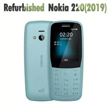 Восстановленный разблокированный оригинальный мобильный телефон Nokia 220 4G Dual SIM LTE 2019