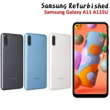 Восстановленный Samsung Galaxy A11 A115U Мобильный телефон Android 32 ГБ ПЗУ 2 ГБ ОЗУ Смартфоны с сенсорным экраном Мобильный телефон Дисплей 6,4 дюйма