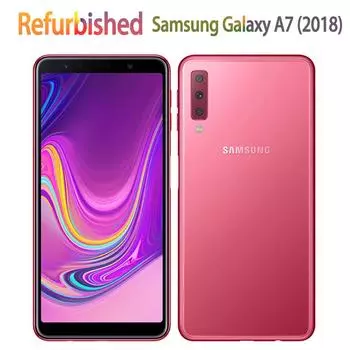 Восстановленный Samsung Galaxy A7 (2018) A750F Dual SIM Android 4 ГБ ОЗУ 128 ГБ ПЗУ Simple Set чёрный