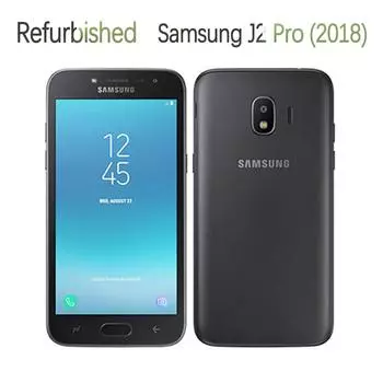 Восстановленный Samsung Galaxy J2 Pro (2018) Оригинальные разблокированные четырехъядерные мобильные телефоны J250F с двумя SIM-картами J250G с одной SIM-картой 5,0 дюйма, 8 МП J250F Dual SIM Simple чёрный