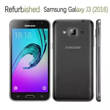 Восстановленный Samsung Galaxy J3 (2016) J320F J320G 2 ГБ ОЗУ 16 ГБ ПЗУ Ouad Core Dual Sim 5,0-дюймовый мобильный телефон Simple Set чёрный