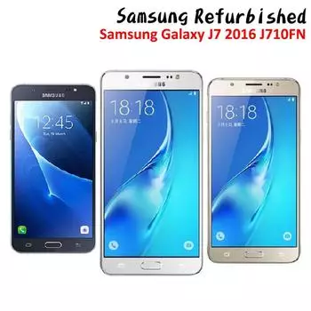 Восстановленный Samsung Galaxy J7(2016) Мобильный телефон J710F 4G LTE, восьмиядерный процессор, 5,5 дюйма, 13,0 МП, 2 ГБ ОЗУ, 16 ГБ ПЗУ, смартфон