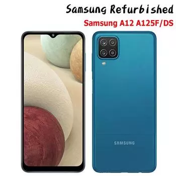 Восстановленный смартфон Samsung Samsung Galaxy A12 A125F/DS Мобильный телефон на базе Android 64 ГБ ПЗУ 4 ГБ ОЗУ Смартфоны с сенсорным экраном Мобильные телефоны