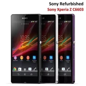 Восстановленный Sony Xperia Z C6603 2 ГБ ОЗУ 16 ГБ ПЗУ смартфоны Android мобильный телефон разблокирован GSM 4G LTE водонепроницаемый
