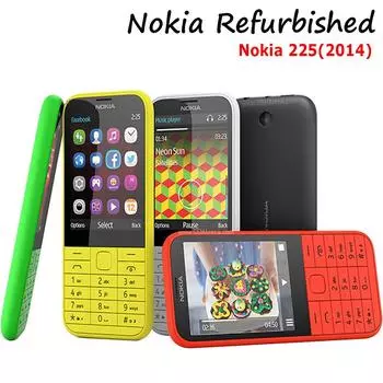 Восстановленный сотовый телефон Nokia Android 225 (2014) Мобильные телефоны 1200 мАч