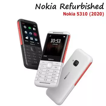 Восстановленный сотовый телефон Nokia Android 5310 (2020) Мобильные телефоны 1200 мАч, две SIM-карты, 2,4 дюйма
