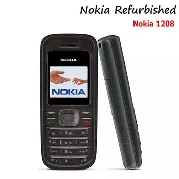 Восстановленный сотовый телефон Nokia Android мобильные телефоны Nokia 1208